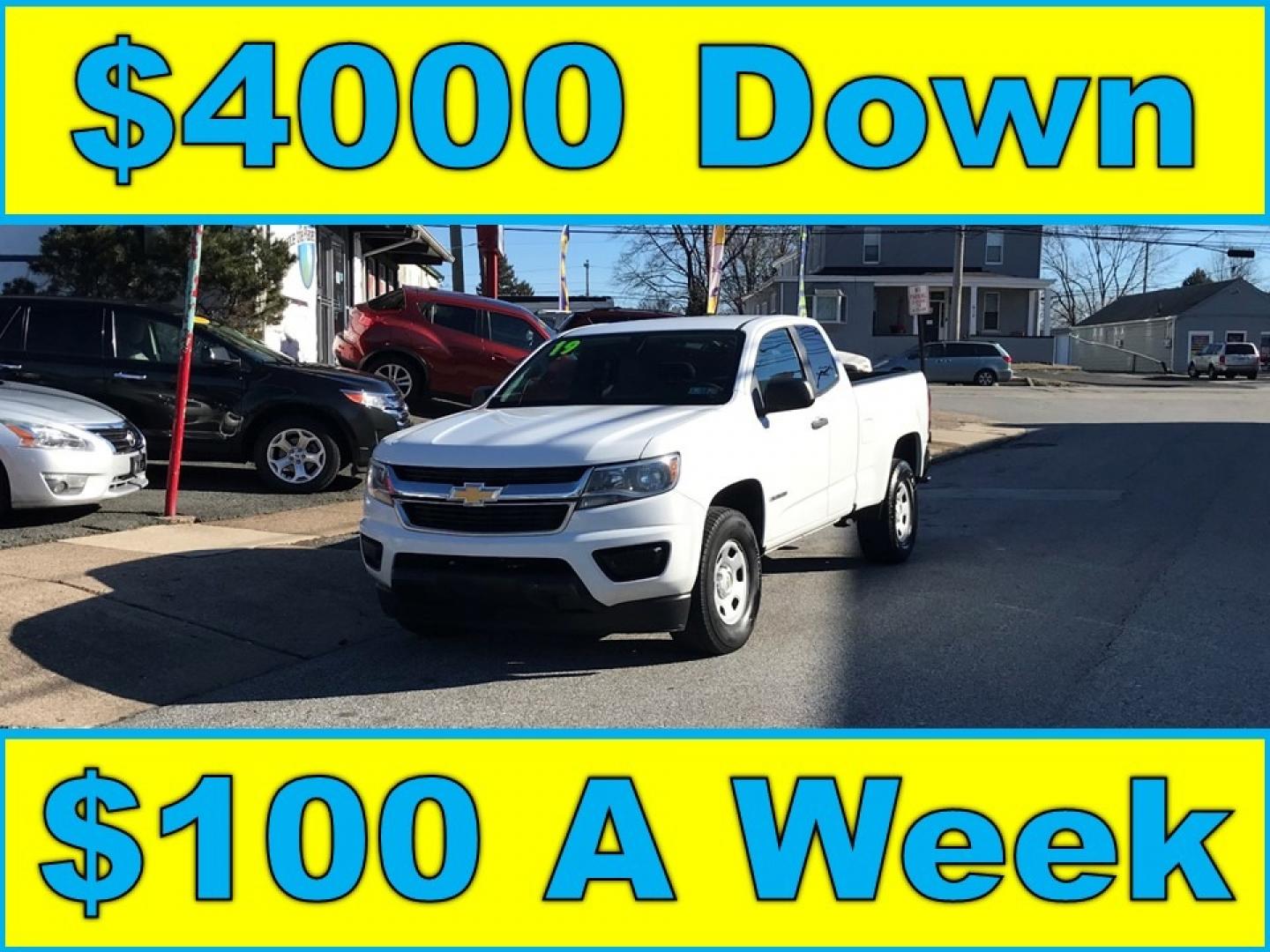 2019 White /Gray Chevrolet Colorado Work Truck (1GCHSBEA6K1) with an 2.5 V4 engine, Automatic transmission, located at 577 Chester Pike, Prospect Park, PA, 19076, (610) 237-1015, 39.886154, -75.302338 - Photo#0